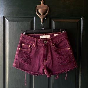 Bullhead high rise denim shorts